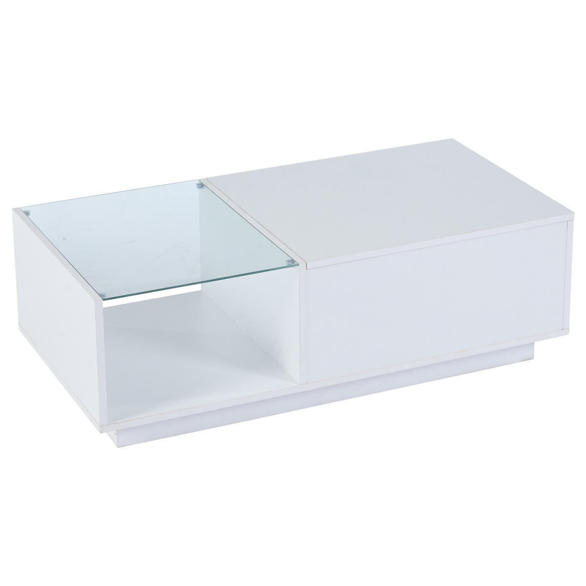 COUCHTISCH Weiß 100/50/33 cm - Weiß, Holzwerkstoff (50/100/33cm) - PANGIVO