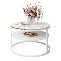 COUCHTISCH COREIL mit Ablage hochglanz Weiß / Weiß hochglanz - Weiß Hochglanz/Weiß, Holzwerkstoff (70/70/49cm) - Lookway