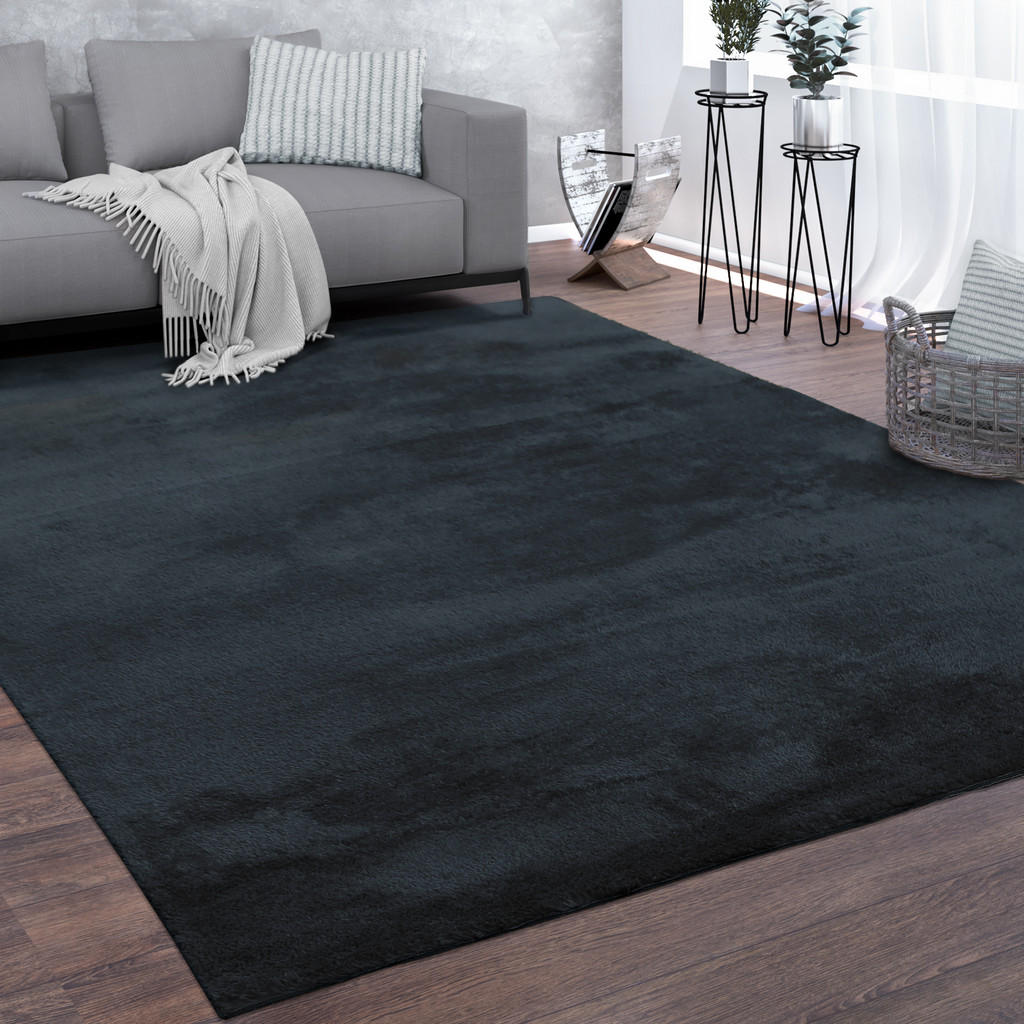 Thumbnail - Paco Home Kurzflorteppich, Dunkelblau, Textil, Rechteckig, 300x400 cm, strapazierfähig, für Fußbodenheizung geeignet, Te...