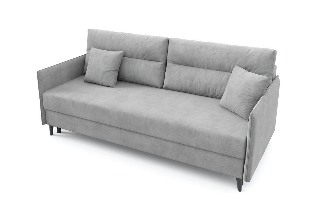 SCHLAFSOFA - Sofa Marla - Hellgaru (Zetta 302) - Hellgrau, Holz (208/96/98cm) - Möblo