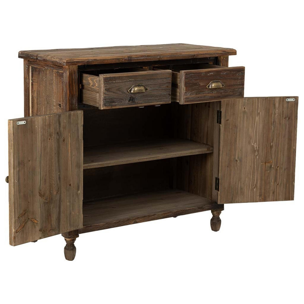 ANRICHTE mit 2 türen und 2 schubladen 90x40x85 cm - Braun, Holz (90/85/40cm) - Wanderlust