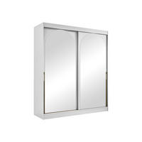 SCHIEBETÜRENSCHRANK Modin 180 - Goldfarben/Weiß, Holzwerkstoff/Kunststoff (180/216/65cm) - MIRJAN24