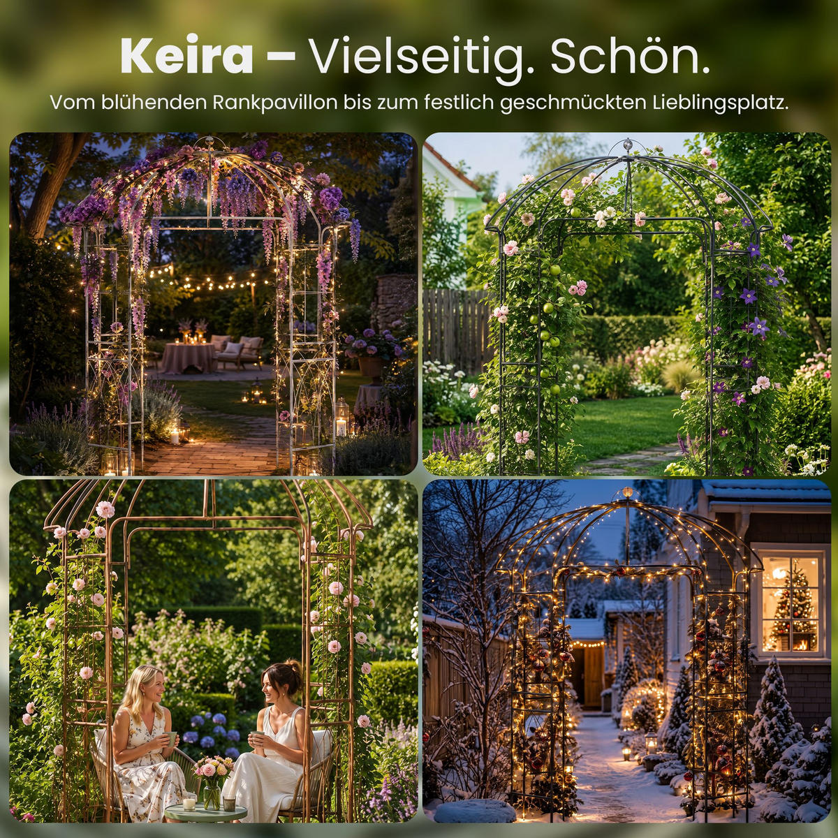 PAVILLON 200/200/270 cm Metall Bronze - Bronzefarben, Metall (200/270/200cm) - CLP