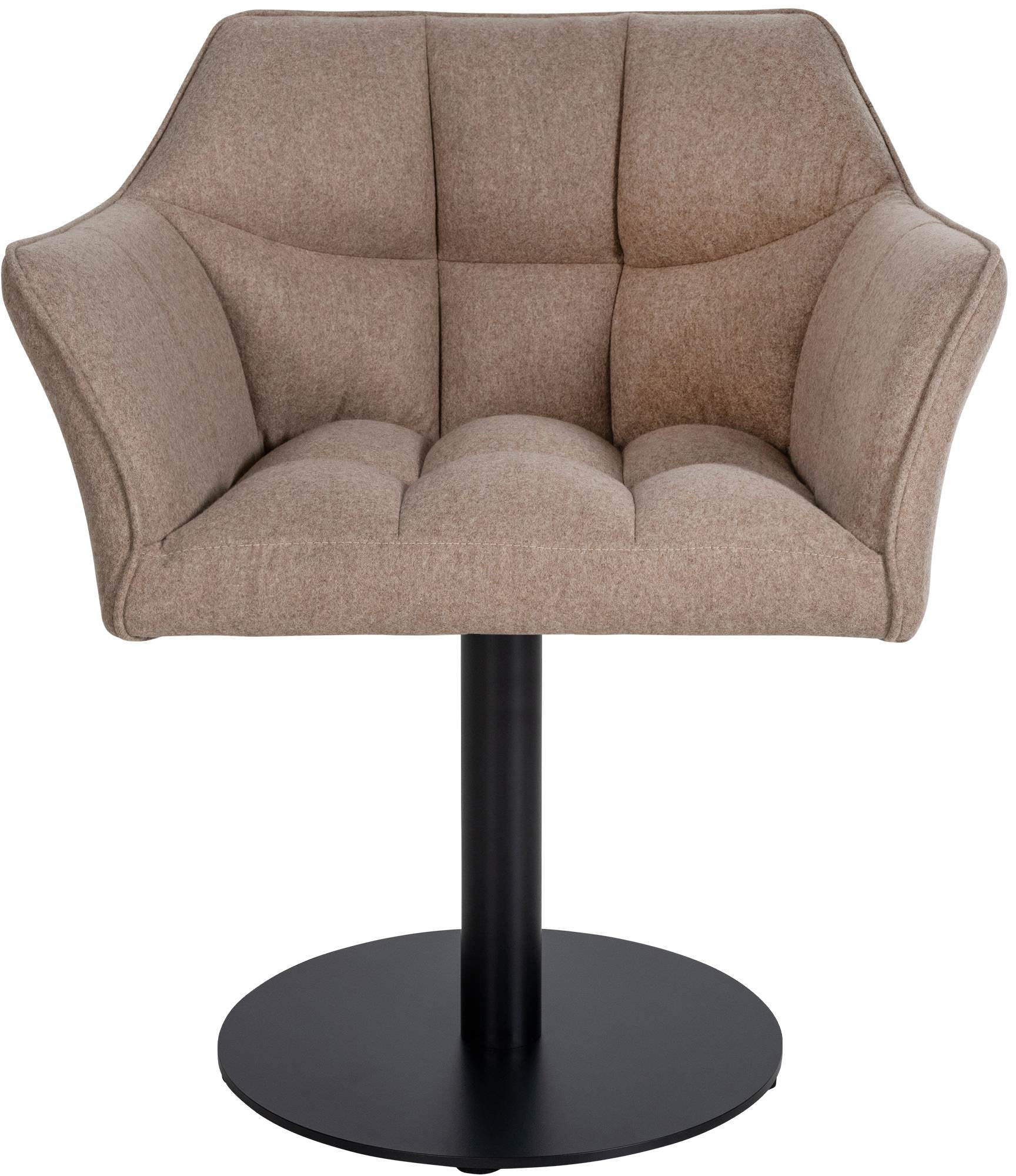 SESSEL Filz taupe - Taupe/Schwarz, Textil/Metall (64/75/48cm) - CLP