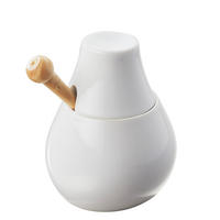 SENFFÄSSCHEN & MARMELADENTOPF Weiss - Weiß, Keramik (9/7.5/9cm) - Revol Porcelaine France
