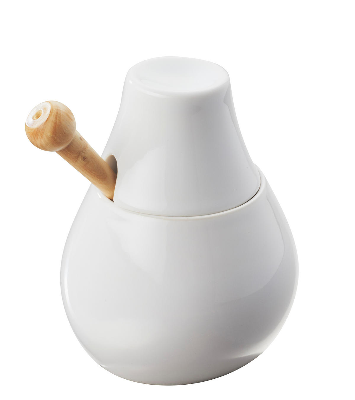 SENFFÄSSCHEN & MARMELADENTOPF Weiss - Weiß, Keramik (9/7.5/9cm) - Revol Porcelaine France