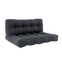 SET JASTUKA ZA PALETE Flocken Grafitna 120 x 80 cm 2 dijela - boje grafita, tekstil (120/80/15cm) - Vicco
