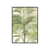 POSTER mit Rahmen Wild Apple - Palms II Bright - Schwarz/Grün, Holz/Papier (70/100cm) - Poster&Frame
