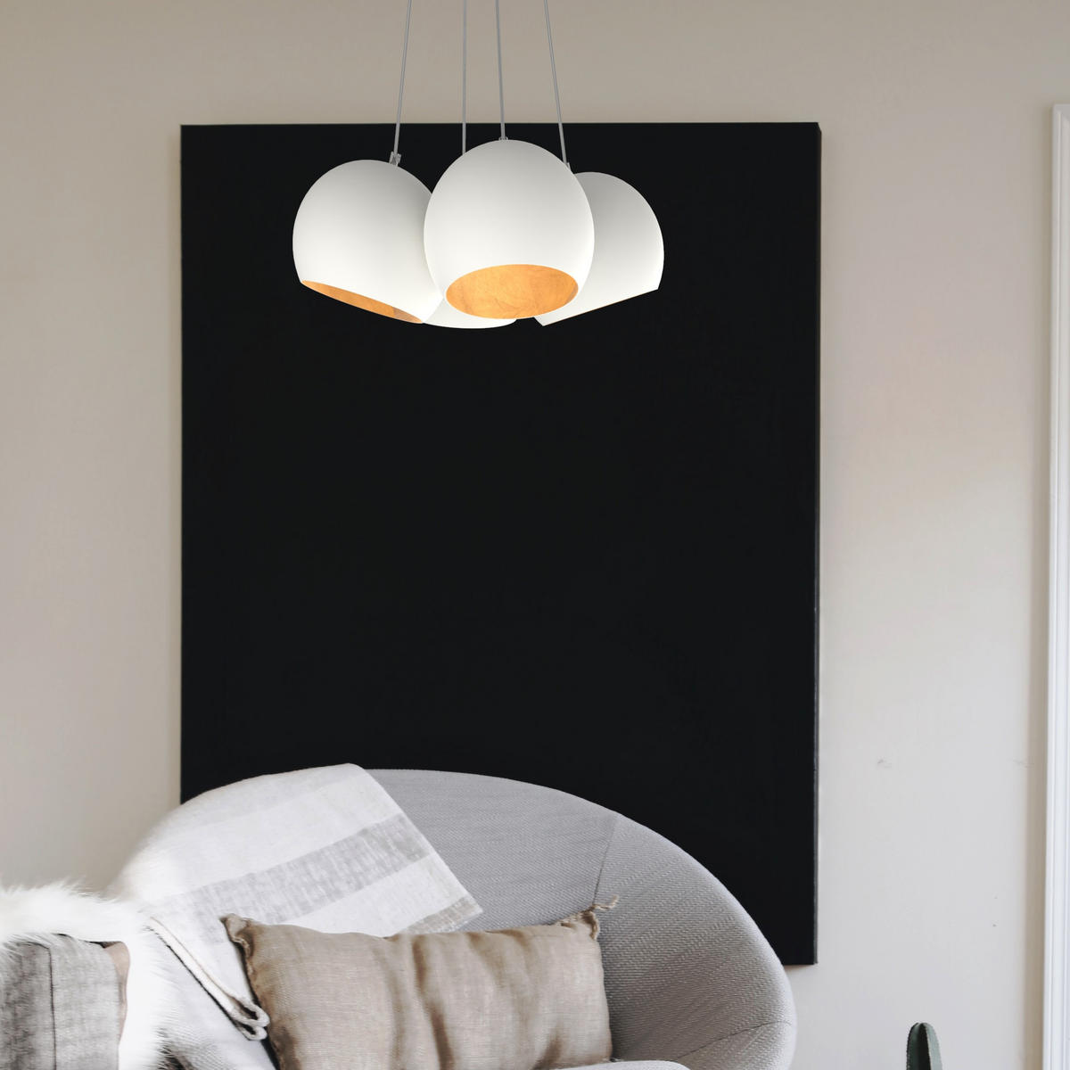 HÄNGELEUCHTE - Goldfarben, Metall (25/25/20cm) - Lumicom