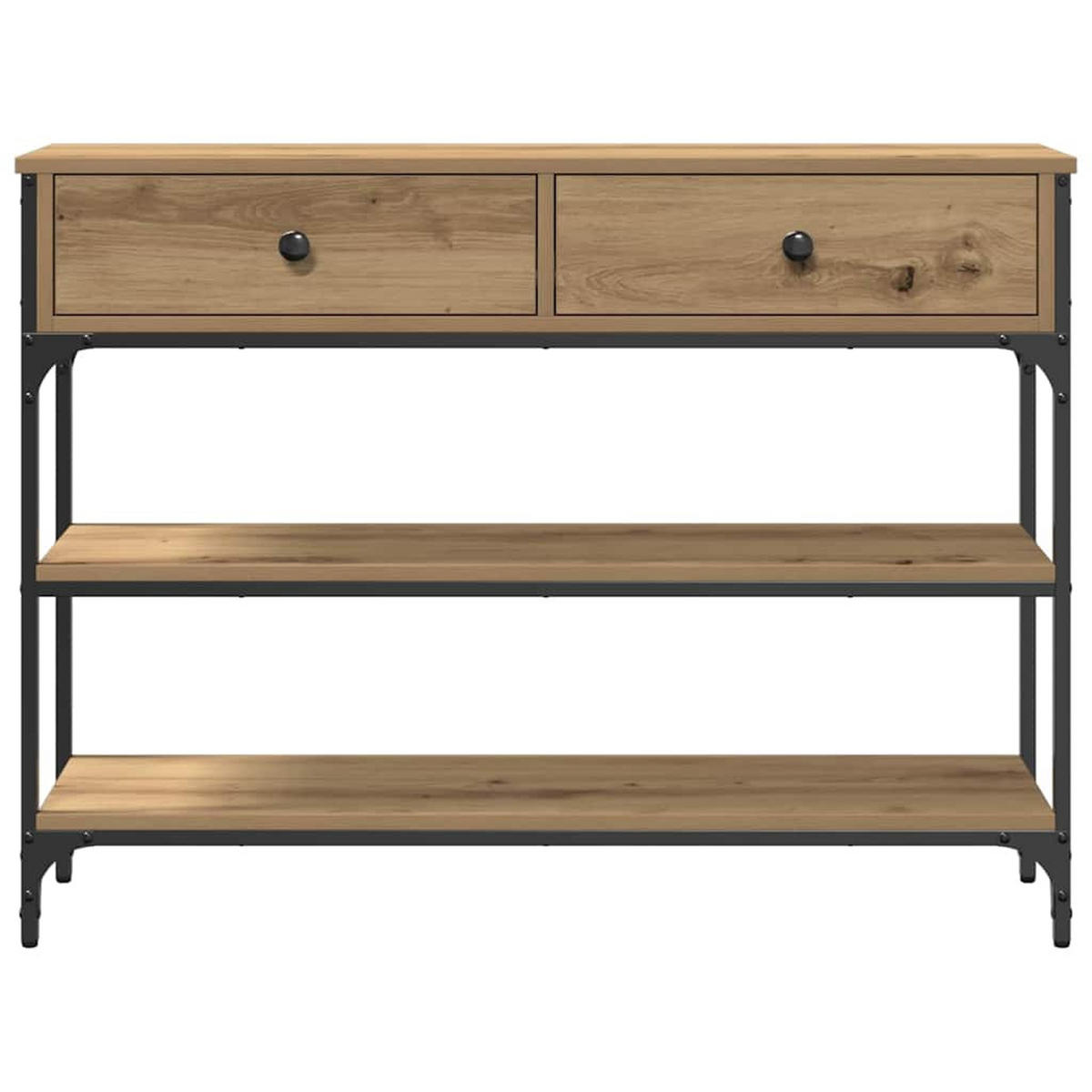 KONSOLENTISCH Artisan-Eiche 100/25/75 Cm Holzwerkstoff - Braun, Holzwerkstoff (100/25/75cm) - vidaXL