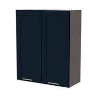HÄNGESCHRANK Oslo W4/80 Grau / Indigo Matt 80 / 32,5 / 96cm - Dunkelblau/Grau, Holz/Holzwerkstoff (80/96/32.5cm) - Feldmann-Wohnen