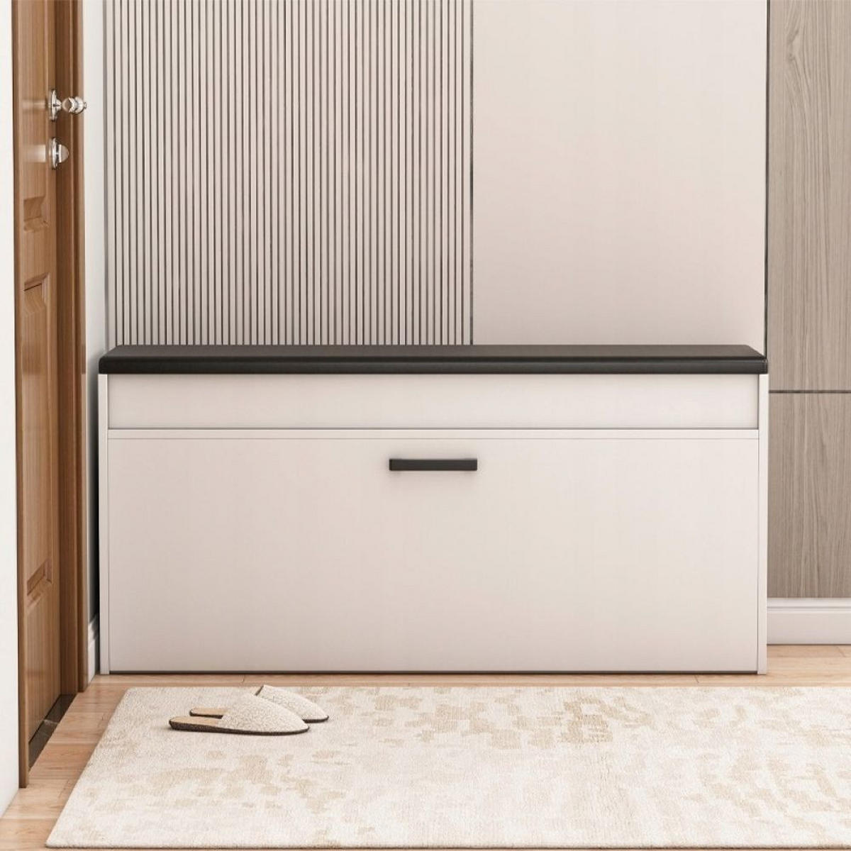 SCHUHSCHRANK, weiß 100/35/49 cm - Weiß, Holzwerkstoff (100/49/35cm)