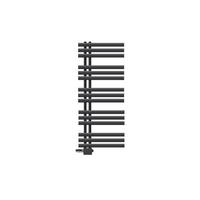 KOUPELNOVÝ radiátor Iron EM 500 x 1200 mm antracitový s univerzálním ventilem - antracitová, kov (50/120/3cm) - LuxeBath