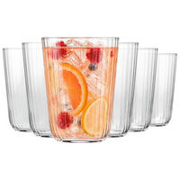 LONGDRINKGLÄSER XNO HIGHBALL OPTIC, 6ER-SET, 380 ML - Transparent, Glas (0.38L) - Krosno Glass