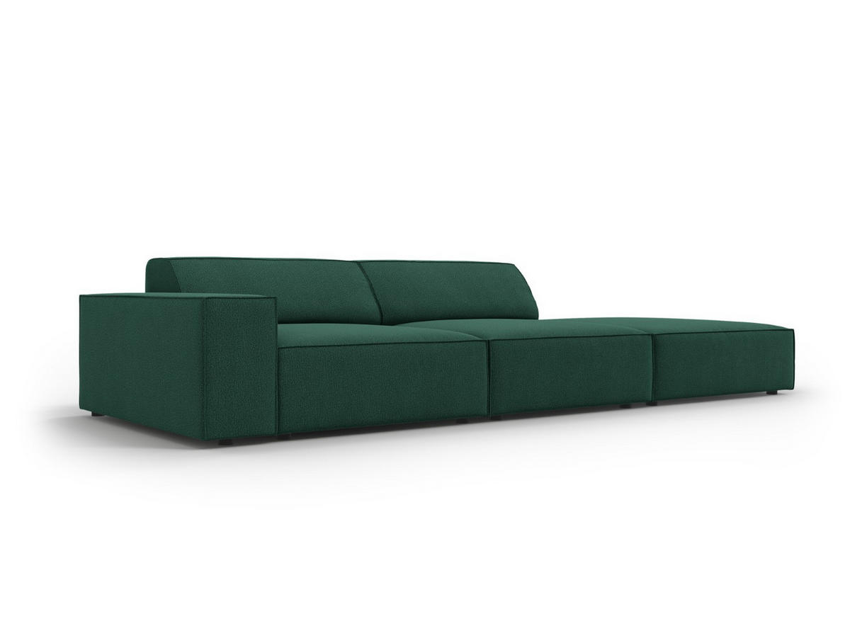 SOFA Jodie aus strukturiertem Stoff grün 3 Sitzplätze - Grün, Textil (102/70/262cm) - Micadoni