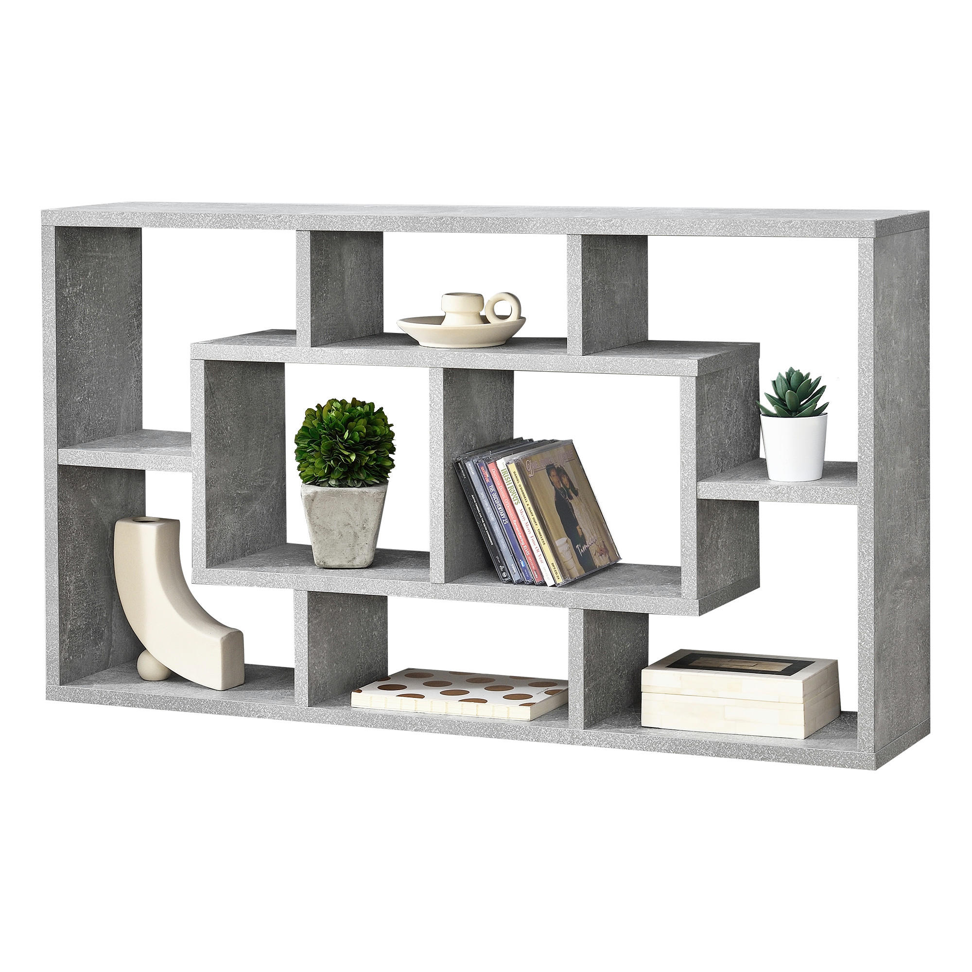 WANDREGAL Saputit - Grau, Holzwerkstoff (85/48/16cm) - [en.casa]