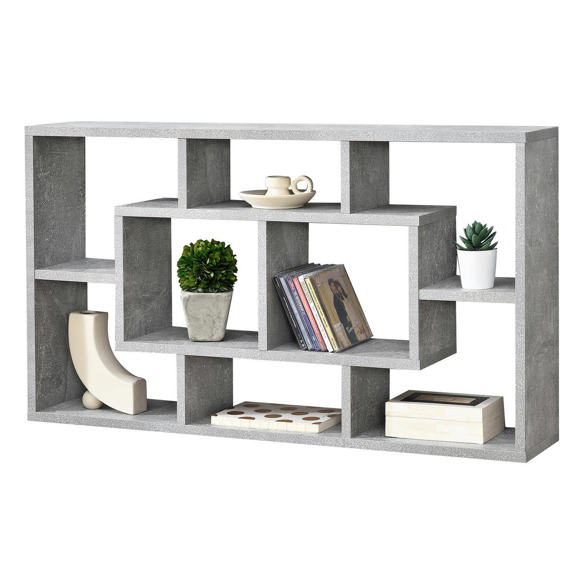 WANDREGAL Saputit - Grau, Holzwerkstoff (85/48/16cm) - [en.casa]