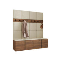 GARDEROBEN-SET Orion V - Beige/Nussbaumfarben, Holzwerkstoff/Kunststoff (168/186/46cm) - MIRJAN24