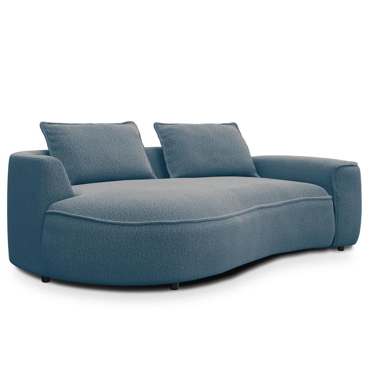 2,5-SITZER SOFA - Blau, Textil (217/82/156cm) - home24