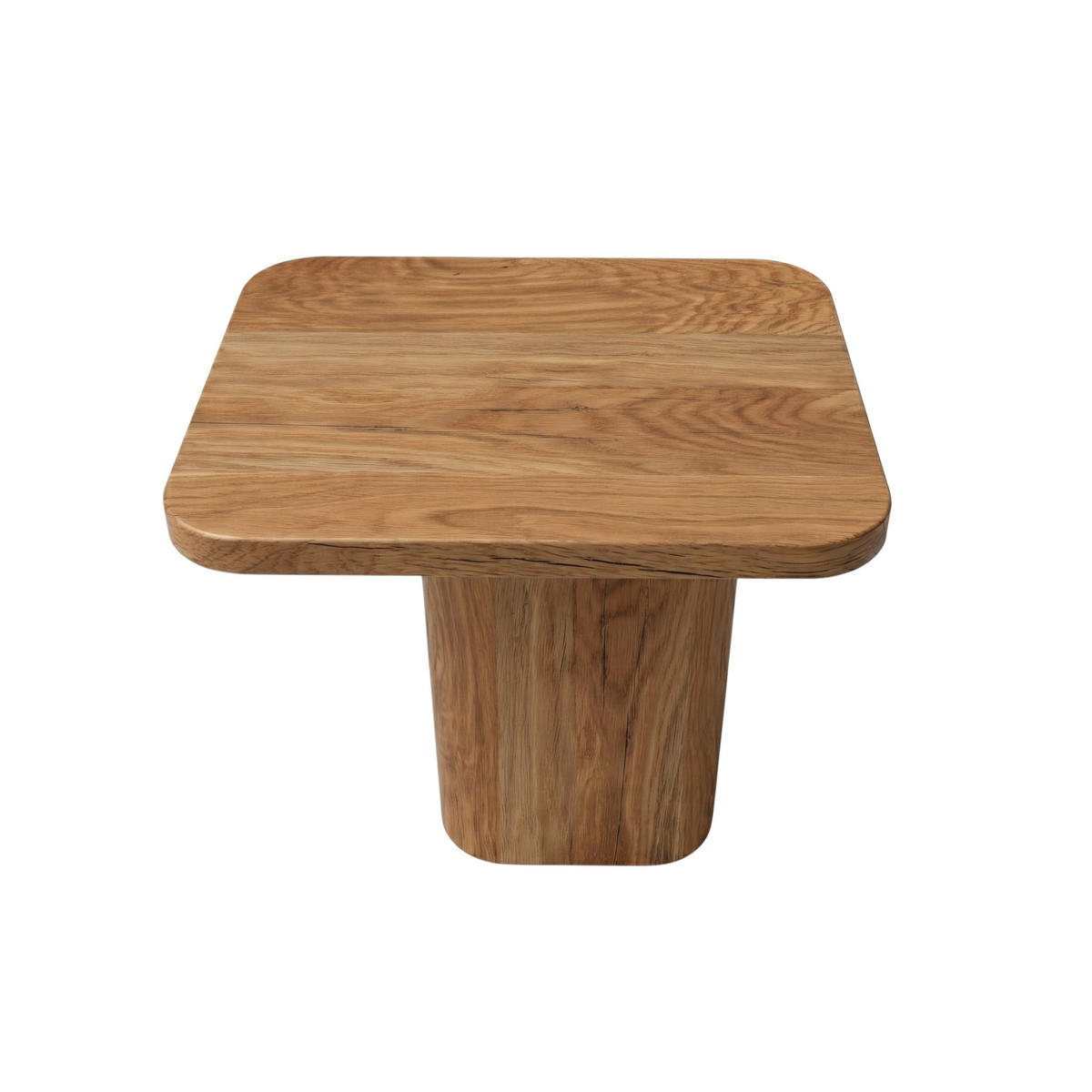 MASSIVHOLZ-NACHTTISCH Eyko MAUI, asymmetrisch, 40x34 cm, Wildeiche - lackiert - Eichefarben, Holz (40/34/32cm)