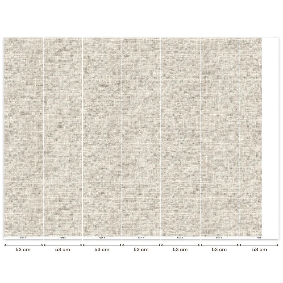 TAPETE - Leinen - Textur - Beige - 350x280 cm - Creme, Papier (350/280cm) - OnlyWow