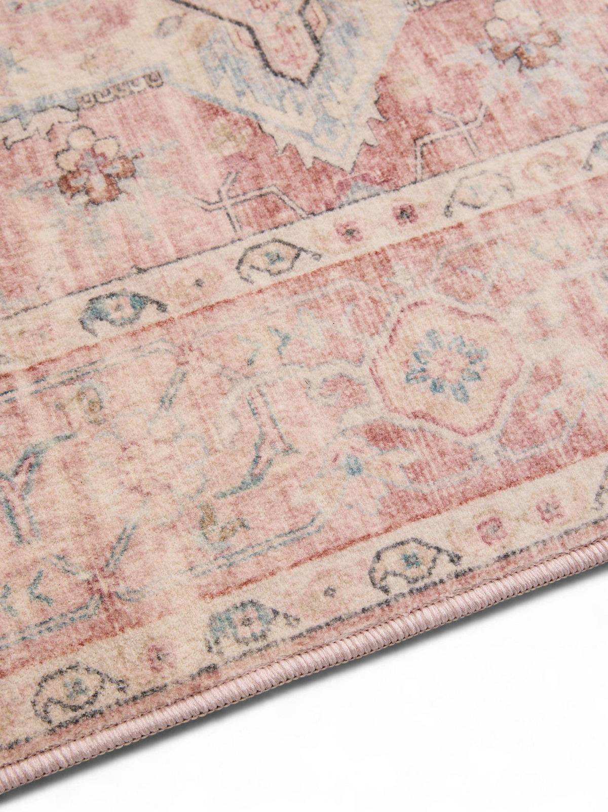 VINTAGE-LÄUFER Miray waschbar 80/240 cm - Rosa, Kunststoff (80/240cm) - benuta Nest