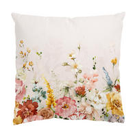 KISSENBEZUG Rankende Blumen Aquarell Vintage 40/40 cm - Pastellblau, Textil (40/40cm) - Bilderwelten