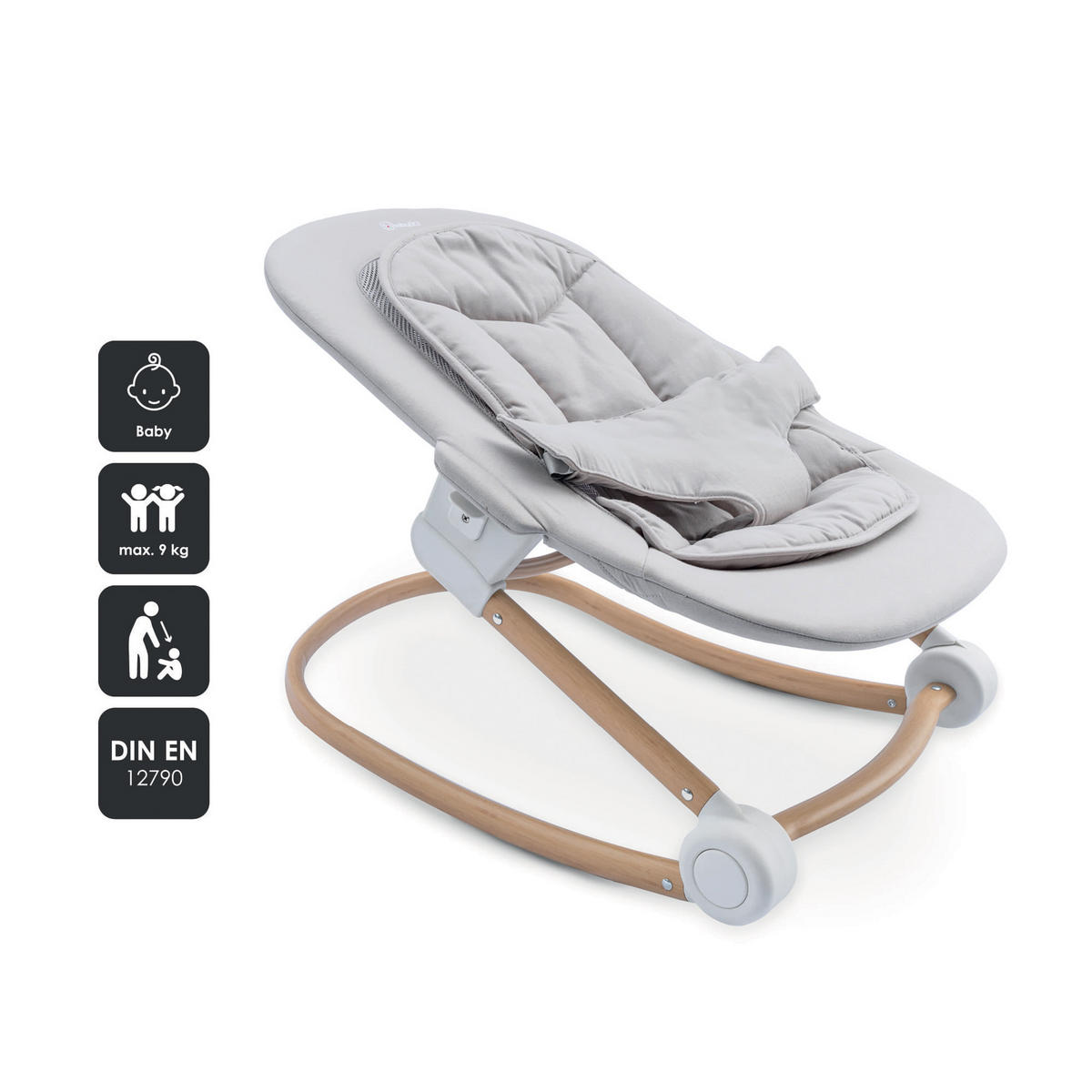 HOCHSTUHL-SET Levels Newborn - Schwarz, Metall (44/88/63cm) - BabyGo