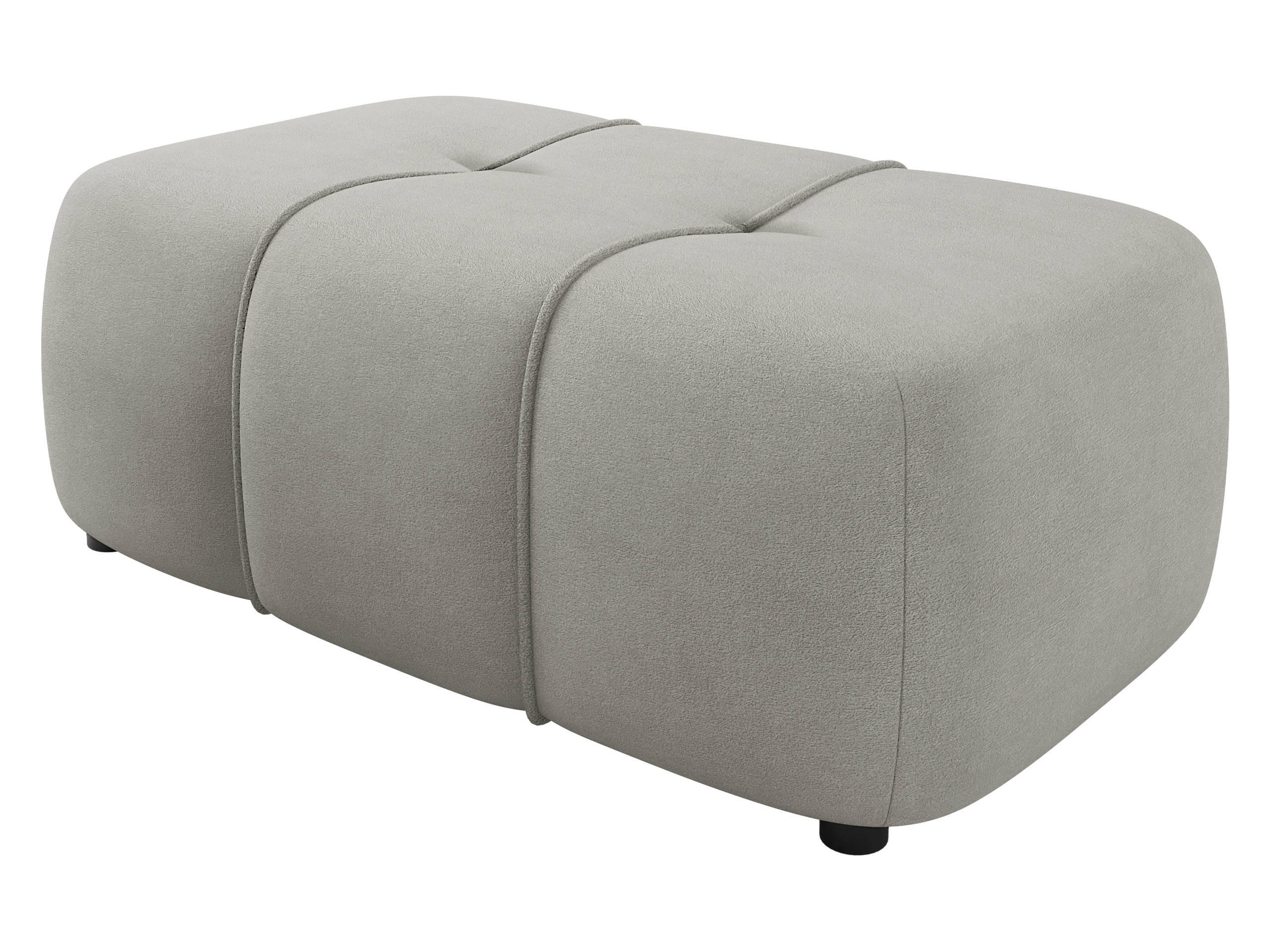 POLSTERHOCKER Furyn - Schwarz/Grau, Holzwerkstoff/Kunststoff (93/38/62cm) - MIRJAN24