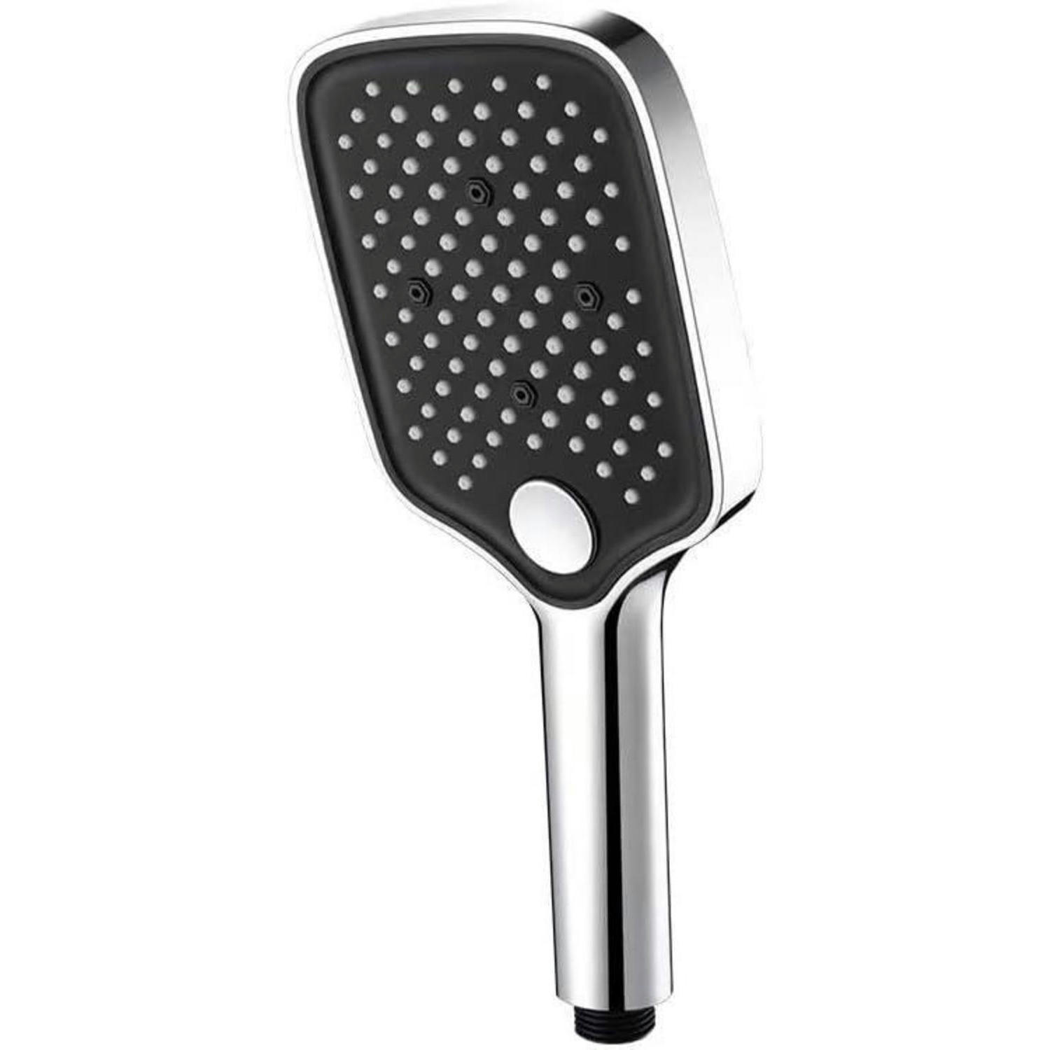 DUSCHKOPF mit Schlauch 1.5M 5 Strahlarten Chrom - Silberfarben, Metall (12/12.7/28cm)