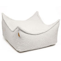 SITZPOUF für Kinder, Quadratisch, Bearly, Cremig - Creme, Textil (60/35/60cm) - MeowBaby