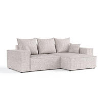 ROHOVÁ SEDAČKA SENSO, textil, Béžová - černá/béžová, dřevo/kompozitní dřevo (255/148cm) - AltaBeds