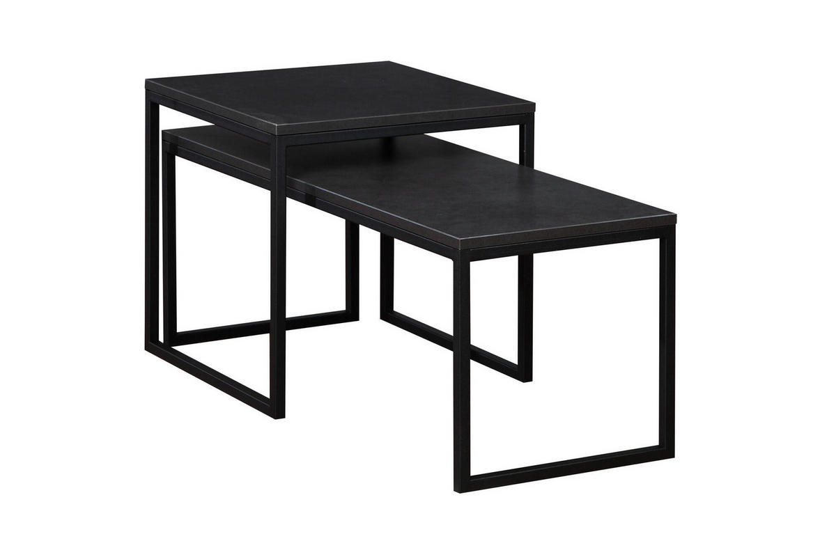 COUCHTISCH TONY Schwarz 50x50x50 cm - Schwarz, Holzwerkstoff (50/50/50cm) - FURNLUX