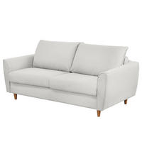 SCHLAFSOFA mit Matratze - Webstoff - Buchefarben/Hellgrau, Buchenholz/Textil (195/90/102cm) - home24