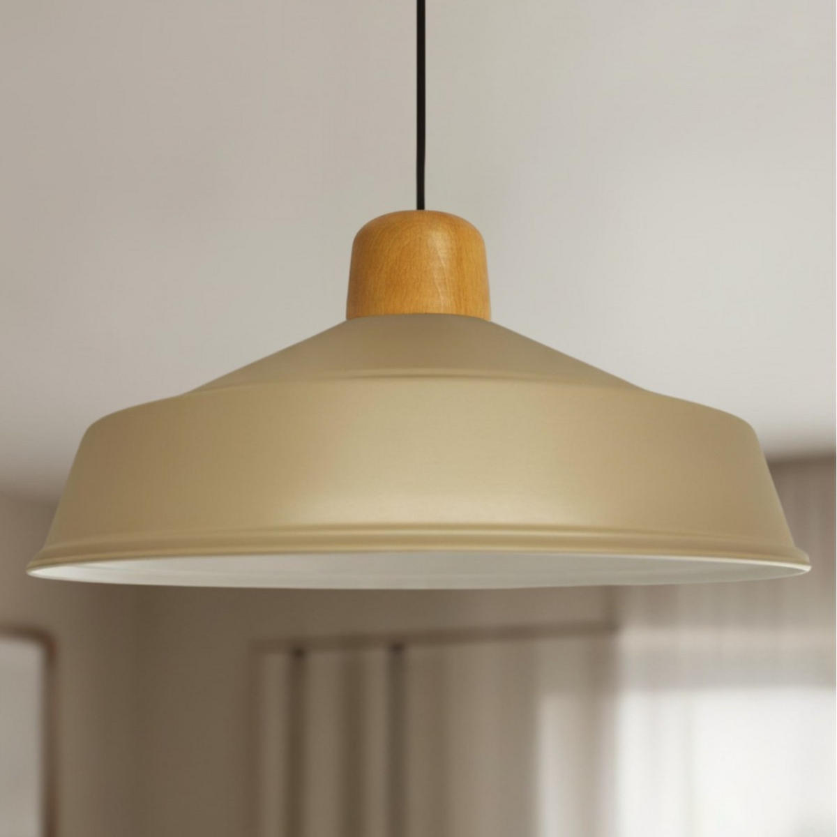 PENDELLEUCHTE Asletl 40/30 cm - Beige, Metall (30/40/20cm) - Bamyum