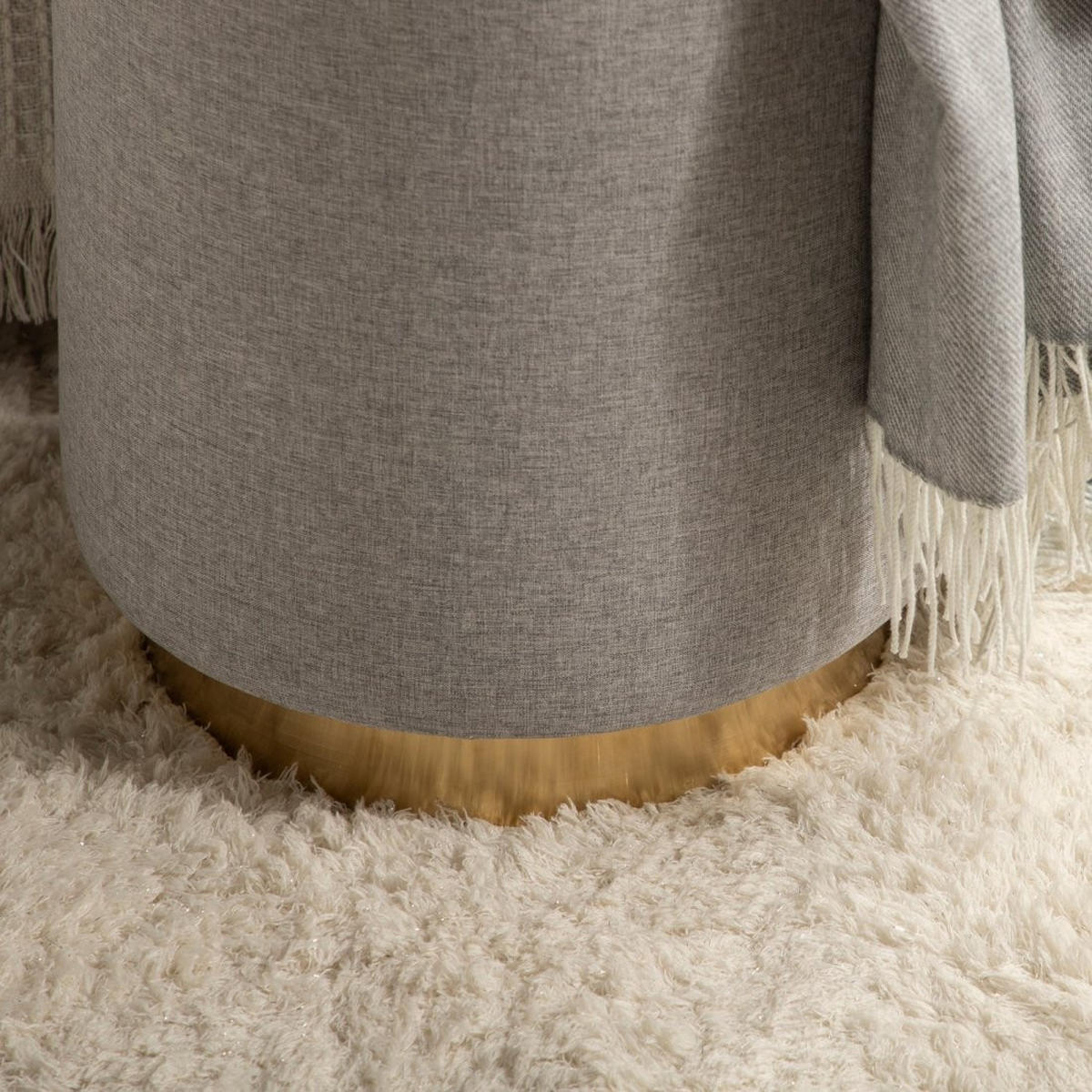 POUF Fani Grau 36 cm x 40 cm - Grau, Textil (36/40/36cm)