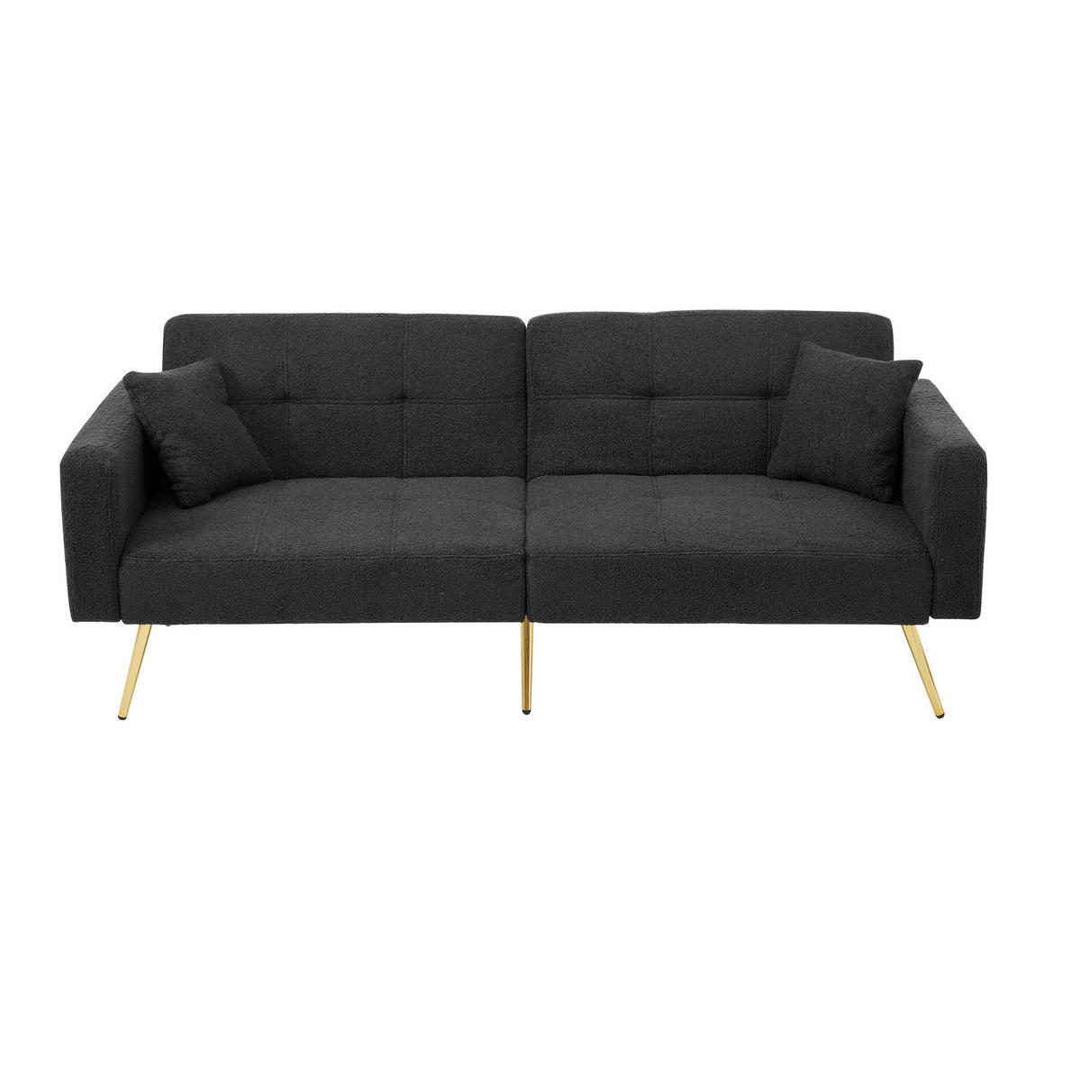 SCHLAFSOFA mit Bettfunktion verstellbar 175 x 64 x 72 cm Antique Gray - Grau, Kunststoff (175/72/64cm) - Meubliv
