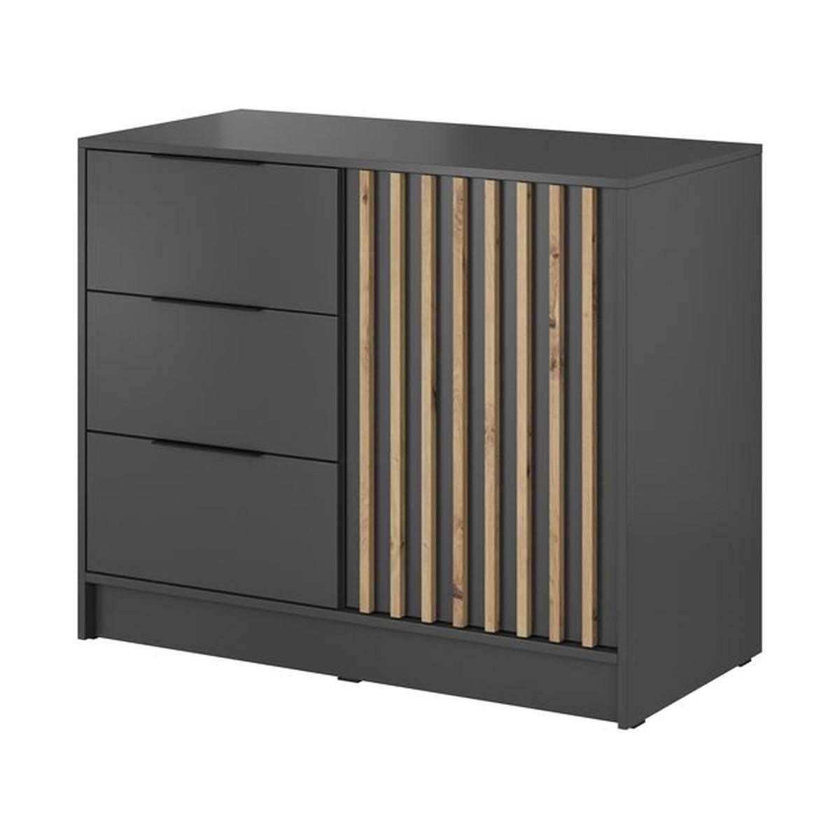 KOMMODE – 105 cm – Nelly – Graphitfarben - Graphitfarben, Holzwerkstoff (105/86/45cm) - hi-markt