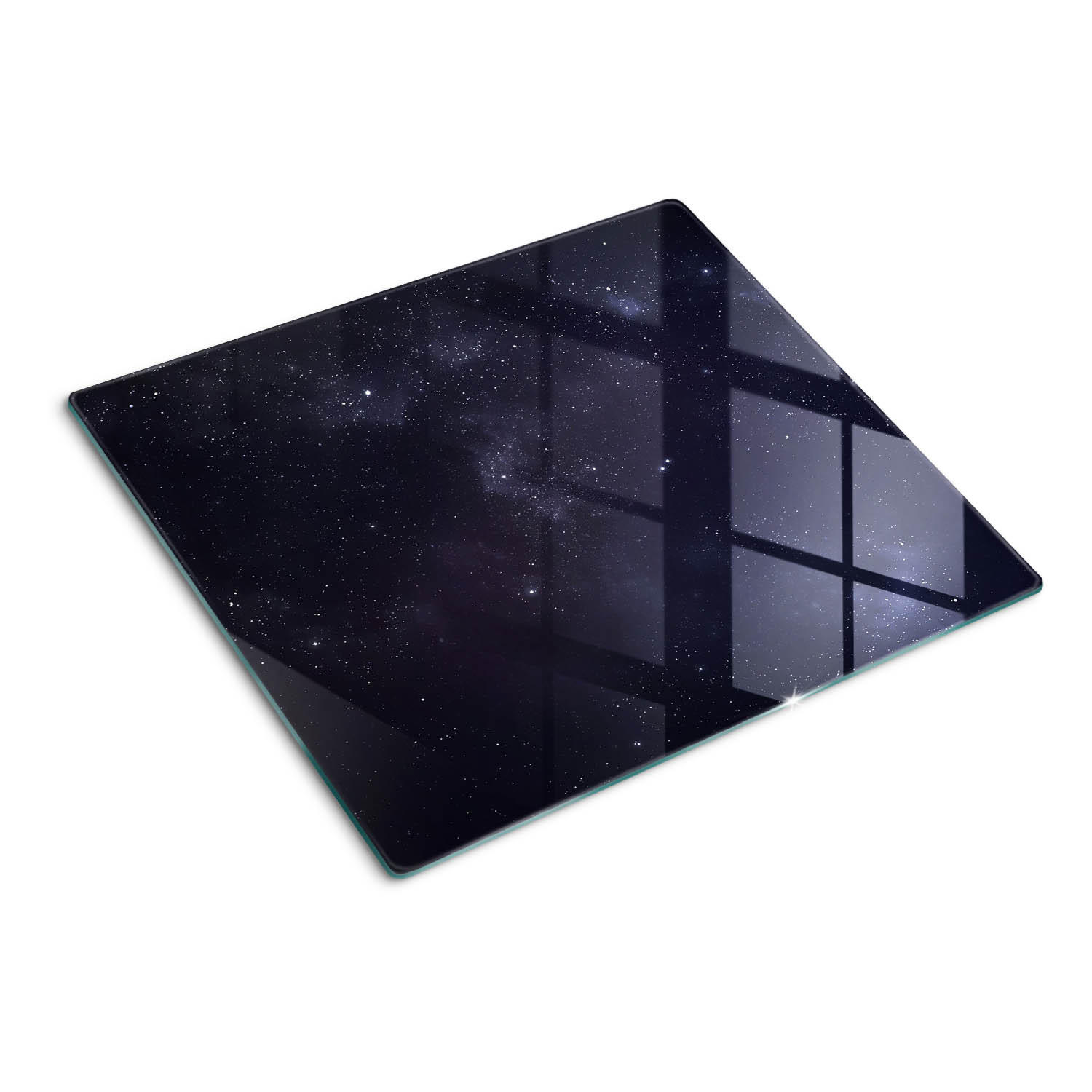Tulup Glasplatte Schwarz 60x0.4x52 cm