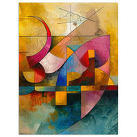 POSTER Kunst - Abstrakt - Modern 30x40 cm - Gelb, Papier (30/40/0.1cm) - MuchoWow