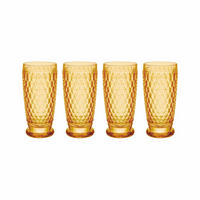 LONGDRINKGLÄSER Boston Coloured Saffron 400 ml 4er Set - Gelb, Glas (0.4L) - Villeroy & Boch