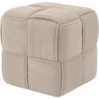 SITZWÜRFEL eckig 40/40/40 cm Cord Creme - Creme, Kunststoff/Textil (40/40/40cm) - CLP