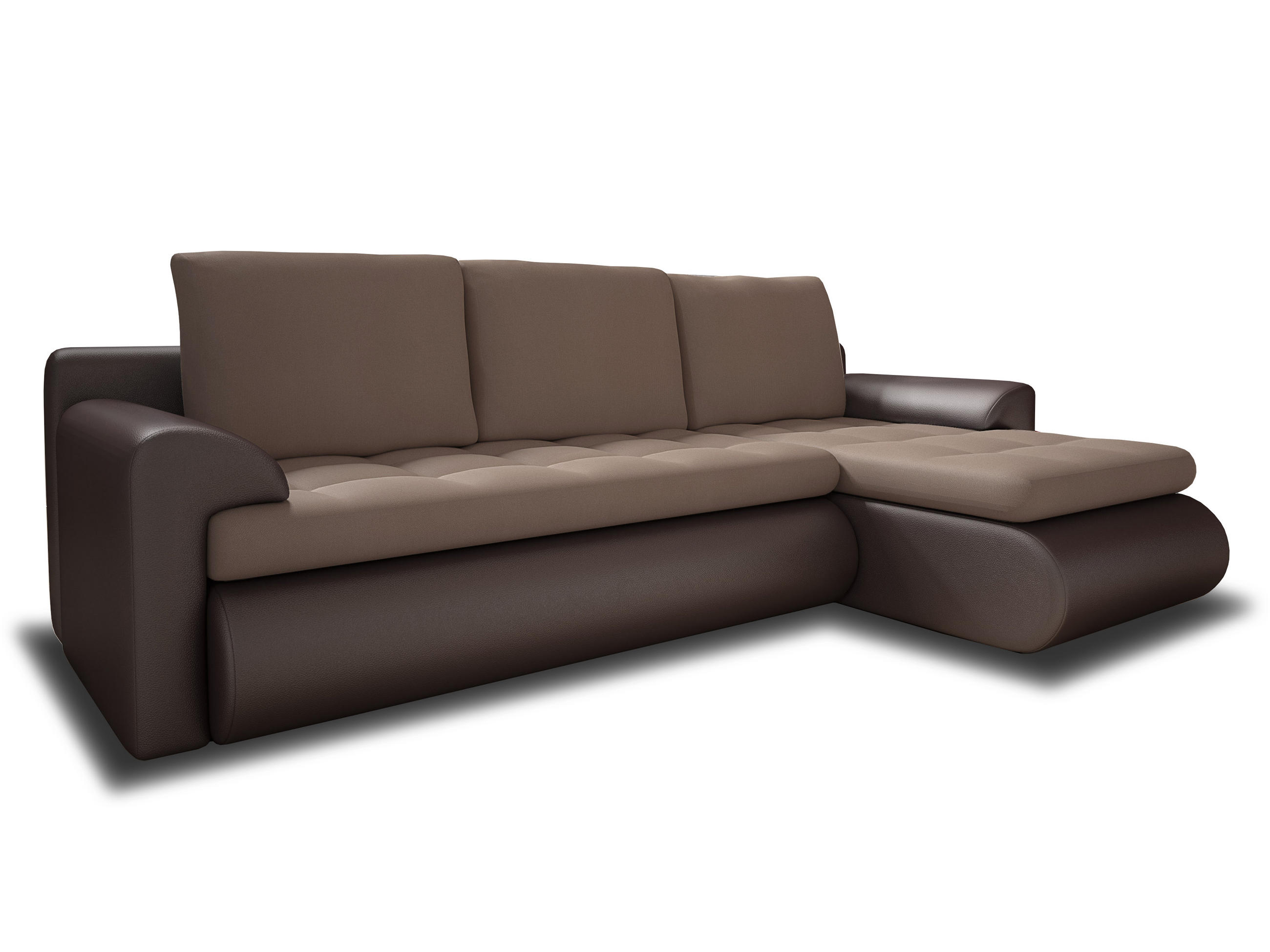 ECKSOFA Santi, Seite: Rechts - Braun, Holz/Textil (226/152cm) - Sofnet
