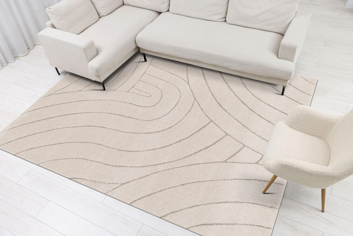 TEPPICH Designer extrem weich beige - Beige, Textil (200/290cm) - AFK Living