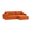 ECKSOFA Mit Schlaffunktion Ariel L, Cordstoff, Stoff Poso, Kupfer, Rechts - Orange, Holz (250/142cm) - Kaiser Möbel
