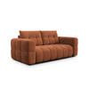 SOFA CLOUDI 2,5-Sitzer, rostrot - Schwarz/Orange, Holz/Textil (211/89/104cm) - Courtois Laville