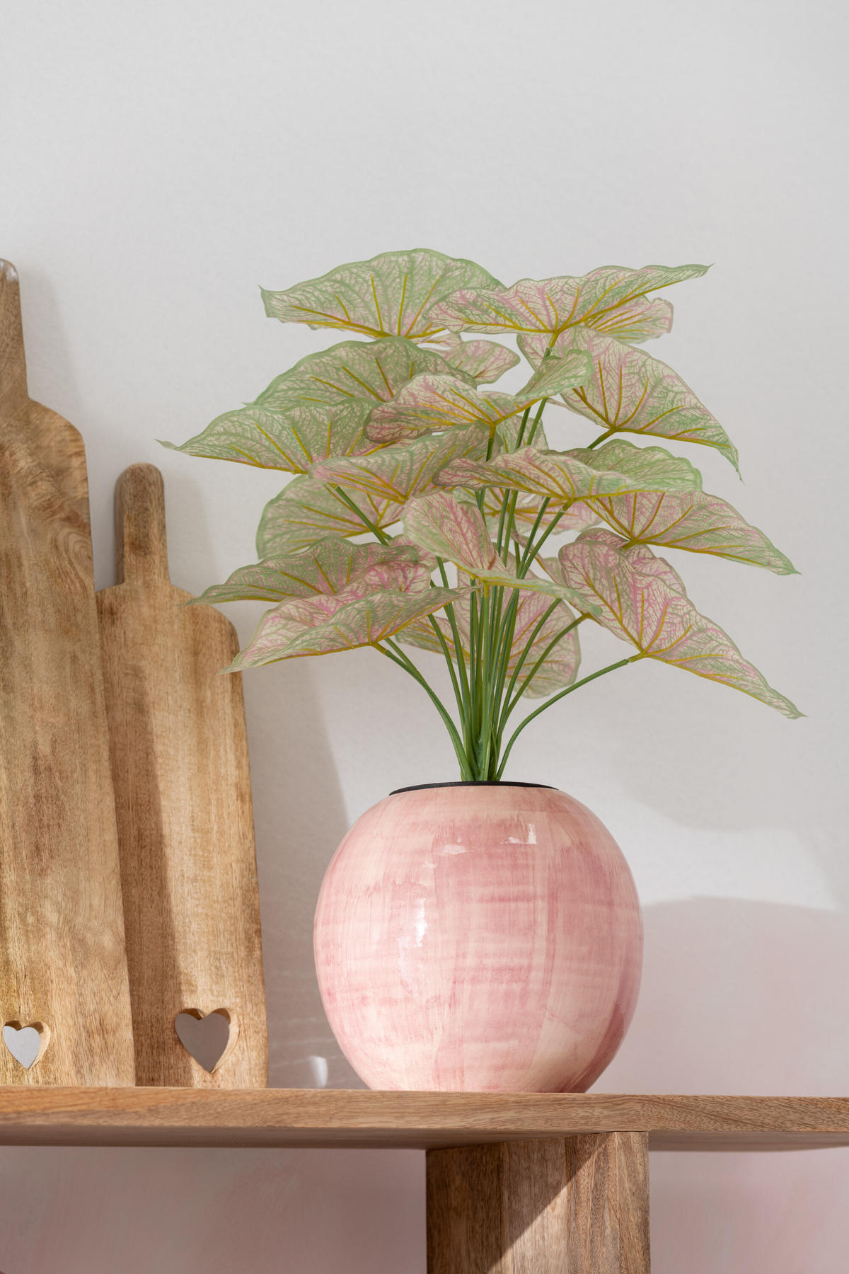 BLUMENTOPF HANDGEMALT - Töpferei - Rosa - M - Ø 24 cm - Pink, Keramik (24/21cm) - J-Line