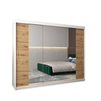 SCHWEBETÜRENSCHRANK 200/250/62 3-türig - Silberfarben/Eiche Artisan, Holz/Kunststoff (250/200/62cm) - Abiks Möbel