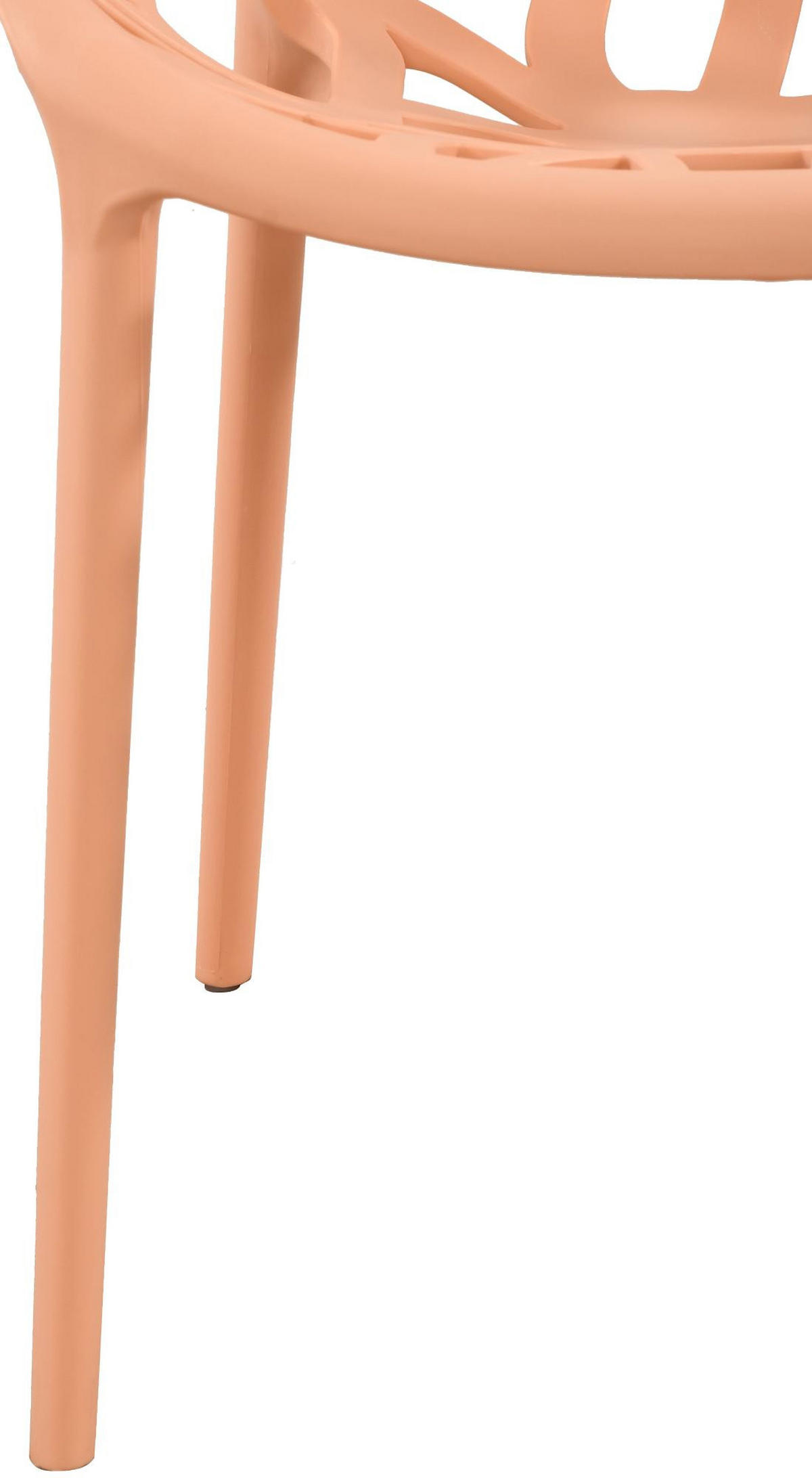 GARTENSTUHL 2er Set Kunststoff pfirsich - Pink, Kunststoff (59/80/60cm) - CLP