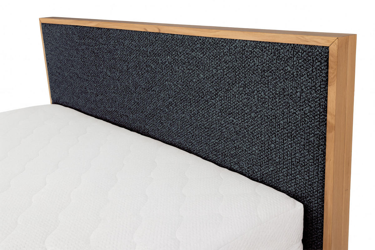 POLSTERBETT mit Matratze PRATO, Dunkelblau, 180x200 cm - Dunkelblau, Textil (180/200cm) - KS Home Concept